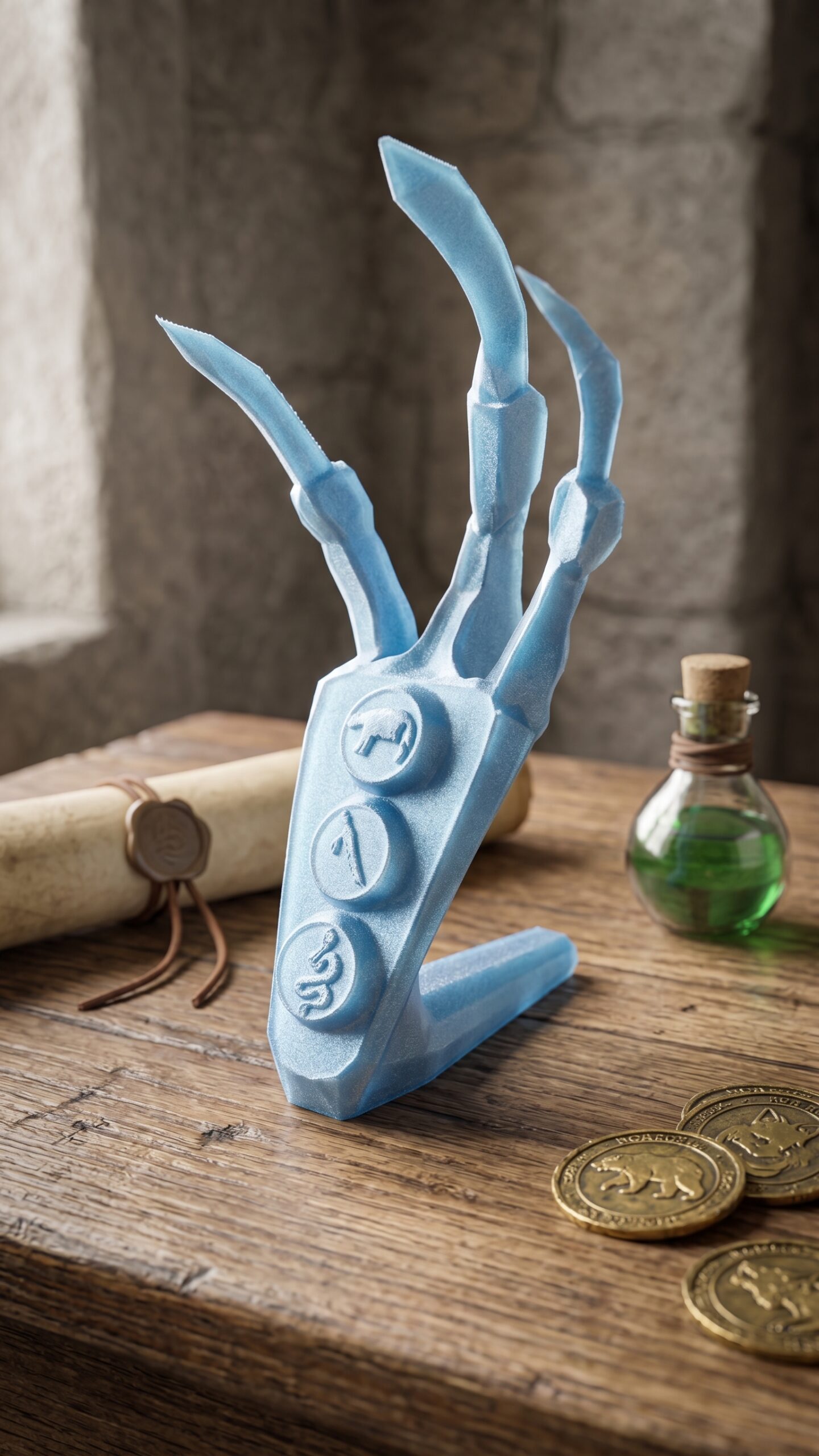 Réplique 3D imprimée de la Griffe d'Or de Skyrim 12cm - 3DPrintCreation