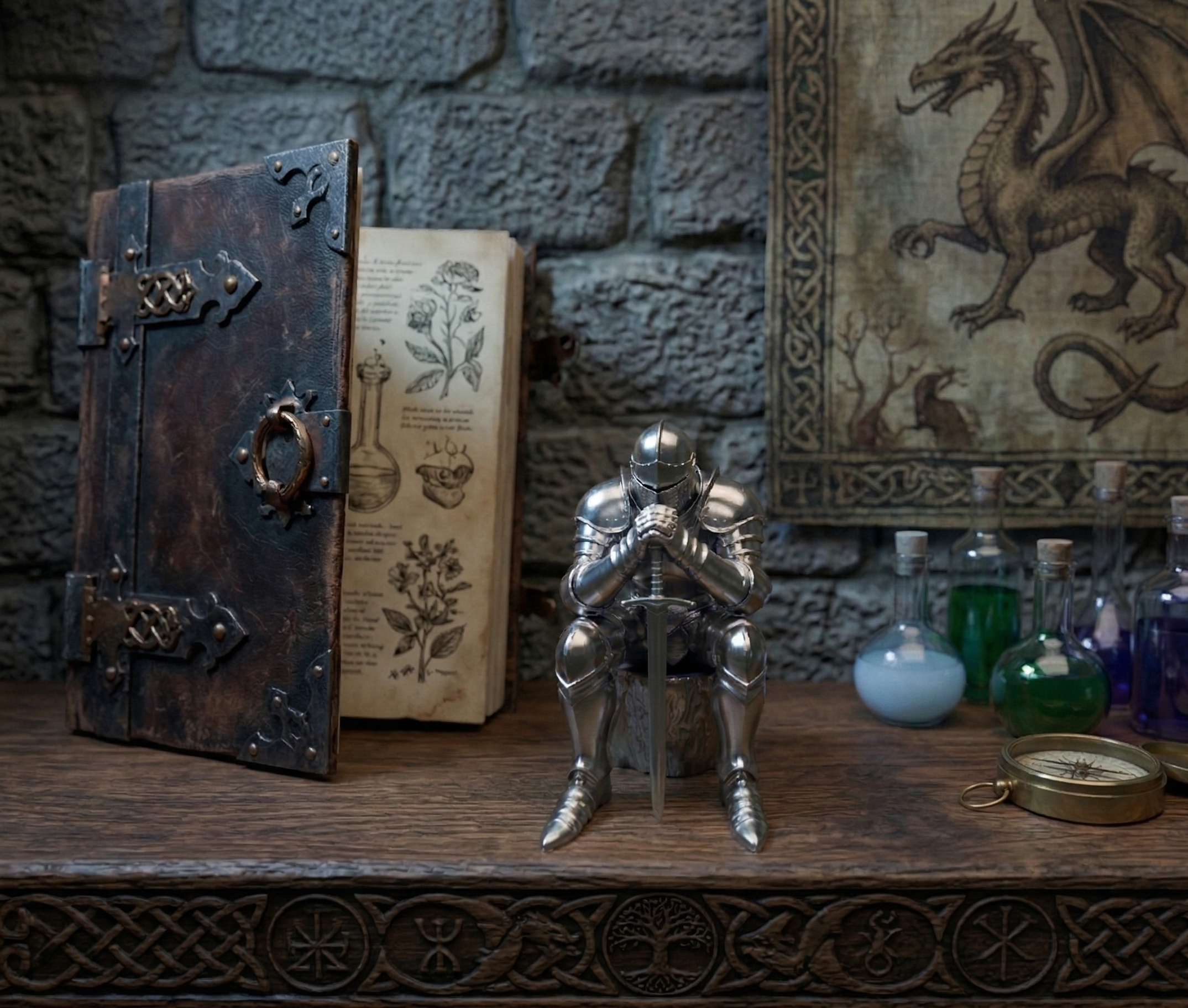Figurine Knight Thinker – Chevalier Pensif Dark Fantasy