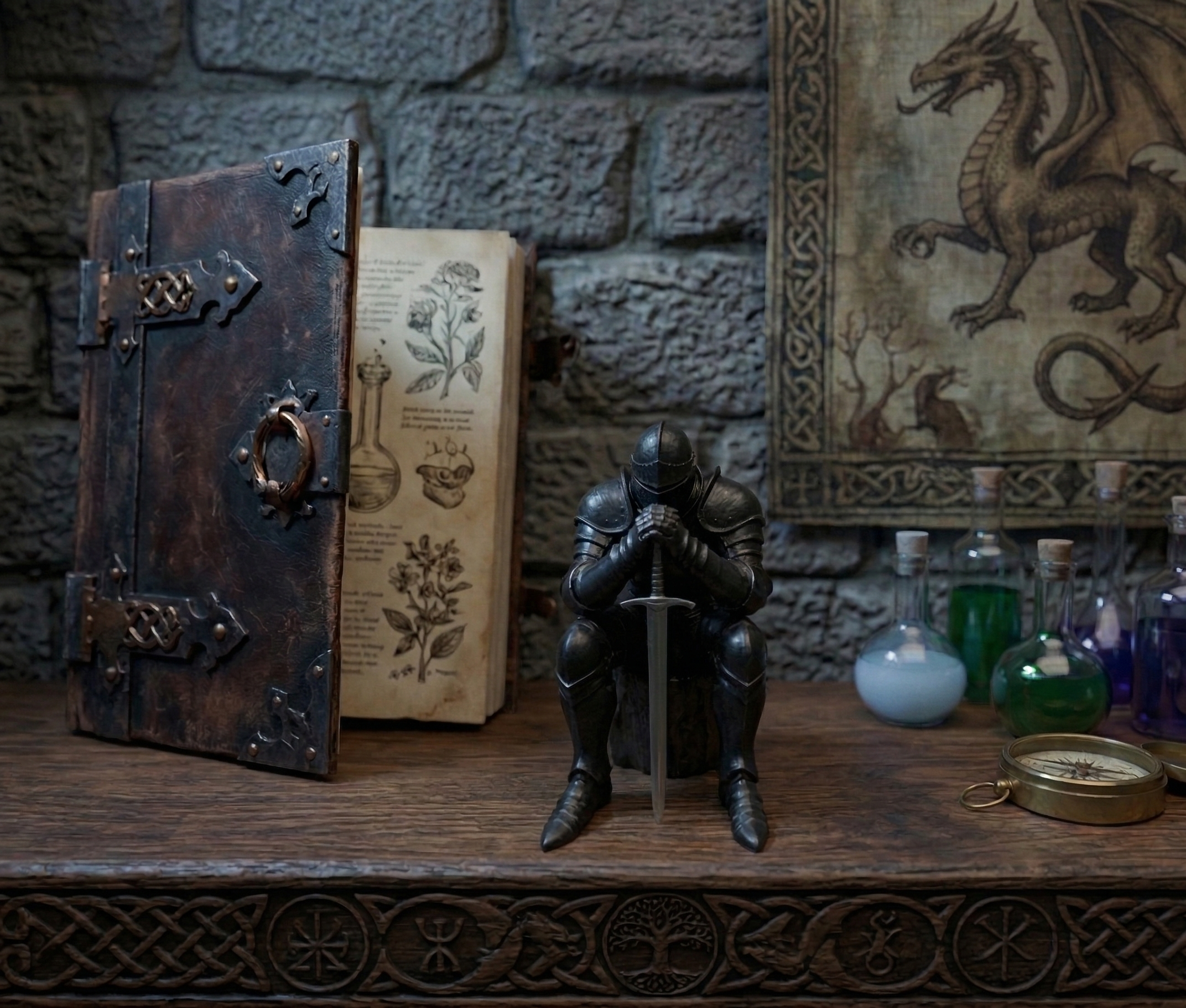 Figurine Knight Thinker – Chevalier Pensif Dark Fantasy – Image 2