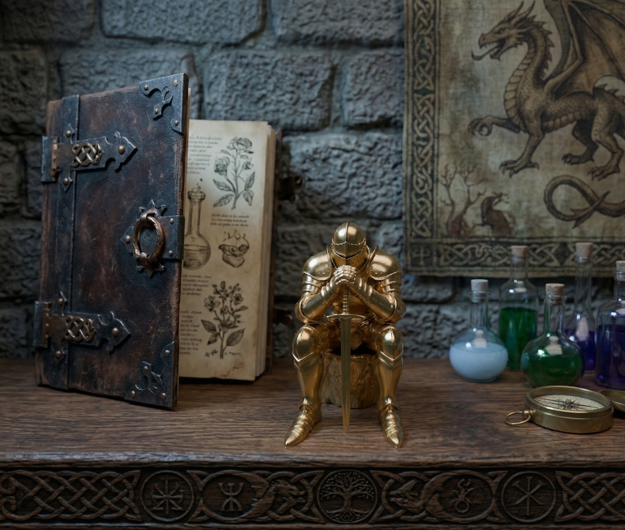 Figurine Knight Thinker – Chevalier Pensif Dark Fantasy – Image 3