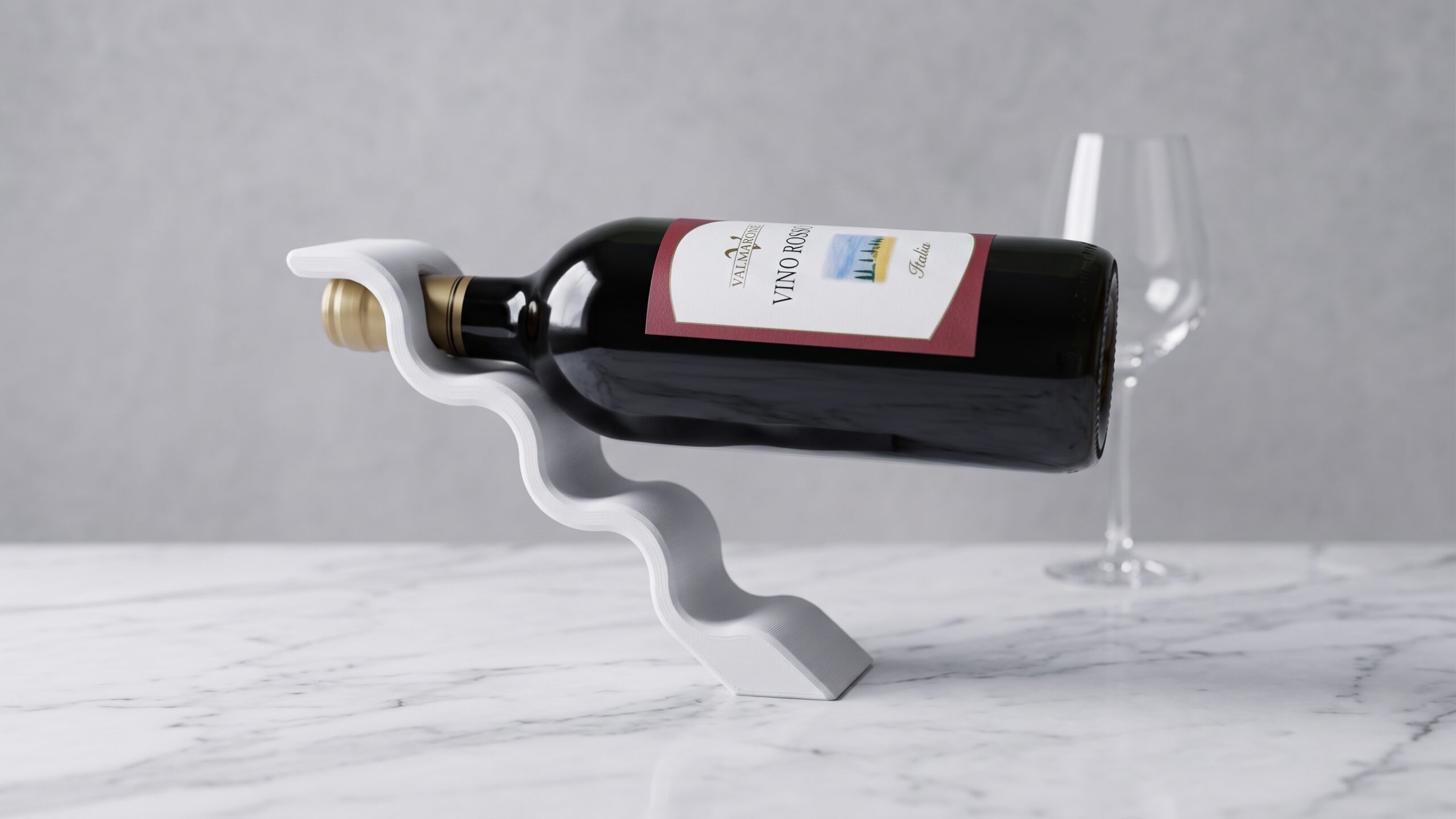 Support pour bouteille de vin imprimé en 3D